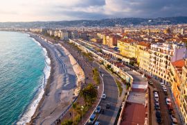 Lais Puzzle - Stadt Nizza Promenade des Anglais am Wasser - Luftaufnahme - 2.000 Teile