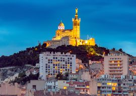 Lais Puzzle - Marseille. Die Kathedrale Notre Dame de la Garde bei Sonnenuntergang - 1.000 Teile