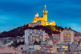 Lais Puzzle - Marseille. Die Kathedrale Notre Dame de la Garde bei Sonnenuntergang - 2.000 Teile