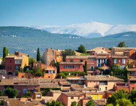 Lais Puzzle - Dorf Roussillon mit dem Berg Ventoux im Hintergrund, Region Vaucluse, Provence - 40, 100, 200, 500, 1.000 & 2.000 Teile