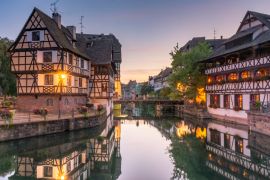 Lais Puzzle - Sonnenuntergang über dem Kanal von "petite venice" in Straßburg, Frankreich - 2.000 Teile