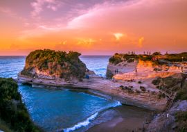 Lais Puzzle - Canal d'amour Sidari, Insel Korfu in Griechenland. Kanal der Liebe. Schöner Canal d'amour (Kanal der Liebe auf Englisch) bei Sonnenuntergang - 1.000 Teile