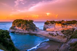 Lais Puzzle - Canal d'amour Sidari, Insel Korfu in Griechenland. Kanal der Liebe. Schöner Canal d'amour (Kanal der Liebe auf Englisch) bei Sonnenuntergang - 2.000 Teile