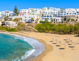 Lais Puzzle - Blick auf eine schöne Meeresbucht mit Strand in Naoussa, Paros, Griechenland - 40, 100, 200, 500, 1.000 & 2.000 Teile