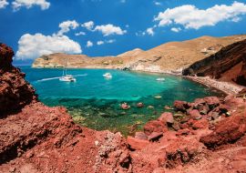 Lais Puzzle - Roter Strand. Santorin, Kykladeninseln, Griechenland. Schöne Sommerlandschaft mit einem der berühmtesten Strände der Welt - 1.000 Teile