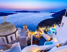 Lais Puzzle - Santorin, Griechenland - Sonnenuntergang in Fira, Kykladen - 40, 100, 200, 500, 1.000 & 2.000 Teile