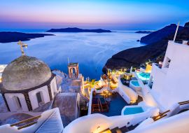Lais Puzzle - Santorin, Griechenland - Sonnenuntergang in Fira, Kykladen - 1.000 Teile