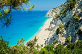 Lais Puzzle - Strand von Egremni, Insel Lefkada, Griechenland. Großer und langer Strand mit türkisfarbenem Wasser auf der Insel Lefkada in Griechenland - 2.000 Teile