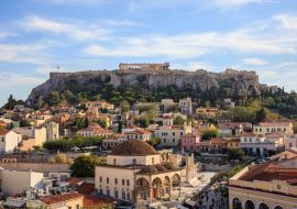 Lais Puzzle - Athen, Griechenland. Akropolis-Felsen und Monastiraki-Platz - 1.000 Teile