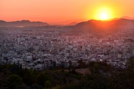 Lais Puzzle - Panoramablick auf Athen, Griechenland, direkt nach Sonnenuntergang - 2.000 Teile
