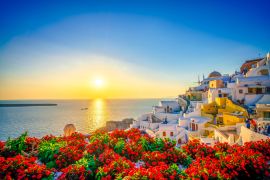 Lais Puzzle - Sonnenuntergang in der Stadt Oia, Santorin, Griechenland - 2.000 Teile