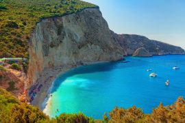 Lais Puzzle - Strand von Porto Katsiki, Insel Lefkada, Griechenland. Langer Strand mit türkisfarbenem Wasser auf den Ionischen Inseln in Griechenland - 2.000 Teile