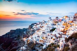 Lais Puzzle - Erstaunlicher Blick auf Oia bei Sonnenuntergang in Santorin, Kykladeninseln Griechenland - 2.000 Teile