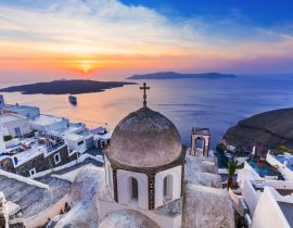 Lais Puzzle - Santorin, Griechenland. Das malerische Dorf Fira bei Sonnenuntergang - 40, 100, 200, 500, 1.000 & 2.000 Teile