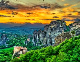 Lais Puzzle - Sonnenuntergang in Meteora in Griechenland - 40, 100, 200, 500, 1.000 & 2.000 Teile