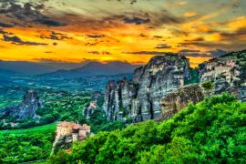 Lais Puzzle - Sonnenuntergang in Meteora in Griechenland - 2.000 Teile