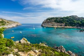 Lais Puzzle - Wunderschönes türkisfarbenes Wasser in der Anthony Quinn Bay auf der Insel Rhodos Rodos Griechenland Europa - 2.000 Teile