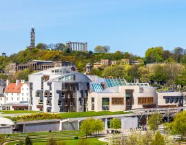 Lais Puzzle - Blick auf das neue Parlamentsgebäude unter dem Calton Hill - Edinburgh - 40, 100, 200, 500, 1.000 & 2.000 Teile