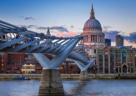 Lais Puzzle - St. Paul's Cathedral mit Millennium Bridge bei Sonnenuntergang - London, UK - 1.000 Teile