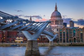 Lais Puzzle - St. Paul's Cathedral mit Millennium Bridge bei Sonnenuntergang - London, UK - 2.000 Teile