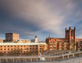 Lais Puzzle - Skyline der Newcastle University im Stadtzentrum von Newcastle, mit den Dächern der Newcastle University und dem Civic Centre dahinter - 40, 100, 200, 500, 1.000 & 2.000 Teile