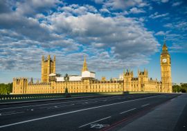 Lais Puzzle - Britisches Parlament und Big Ben am Morgen auf der Westminster Bridge - 1.000 Teile