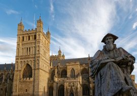 Lais Puzzle - Exeter - Richard-Hooker-Statue und Kathedrale St. Peter - 1.000 Teile