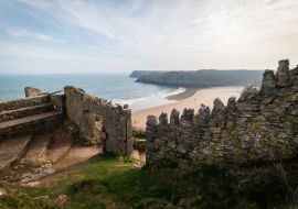 Lais Puzzle - Eingangsweg zum herrlichen Strand von Barafundle Bay an der Küste von Pembrokeshire in Südwales, UK Europa - 1.000 Teile