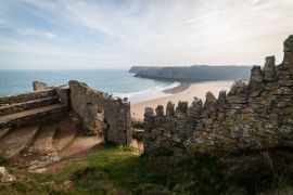 Lais Puzzle - Eingangsweg zum herrlichen Strand von Barafundle Bay an der Küste von Pembrokeshire in Südwales, UK Europa - 2.000 Teile
