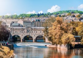 Lais Puzzle - Blick auf die Pulteney Bridge am Fluss Avon in Bath, England - Herbstfarben - 1.000 Teile