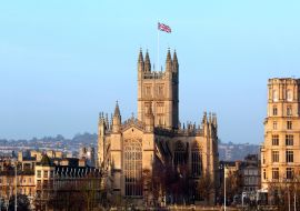 Lais Puzzle - Frühmorgendliches Sonnenlicht auf Bath Abbey - Stadt Bath - England - 1.000 Teile