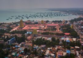 Lais Puzzle - Südindien, alter Tempel Gopura, Indien, Rameswaram - 1.000 Teile