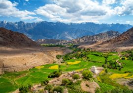 Lais Puzzle - Schöne Landschaft, Wiesen und Ackerland in Ladakh, Indien - 1.000 Teile