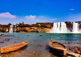 Lais Puzzle - Chitrakote-Wasserfälle am Indravati-Fluss in Bastar, Chhattisgarh. Größter Wasserfall, bekannt als Niagara von Indien - 1.000 Teile
