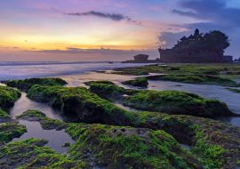 Lais Puzzle - Sonnenuntergang über dem Tanah Lot-Tempel in Canggu, Bali, Indonesien - 1.000 Teile