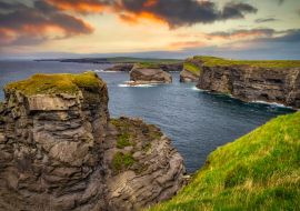 Lais Puzzle - Felsige Klippen in Kilkee bei Sonnenuntergang, Grafschaft Clare. Irland - 1.000 Teile