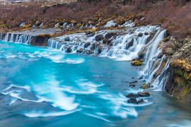 Lais Puzzle - Hraunfossar und Barnafossar Wasserfall in Island - 2.000 Teile