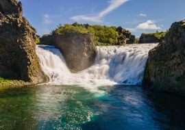 Lais Puzzle - Wasserfall Hjalparfoss im Hochland von Island - 1.000 Teile