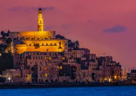 Lais Puzzle - Israel Tel Aviv Yafo Panorama-Sonnenuntergang über dem alten Jafo - 1.000 Teile