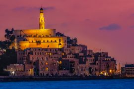 Lais Puzzle - Israel Tel Aviv Yafo Panorama-Sonnenuntergang über dem alten Jafo - 2.000 Teile