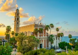 Lais Puzzle - Peterskirche von den HaPisgah-Gärten in Jaffa, Tel Aviv, Israel, aus gesehen - 1.000 Teile