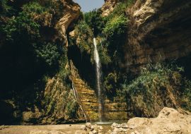Lais Puzzle - David-Wasserfall Ein Gedi ist eine Oase und ein Naturschutzgebiet in Israel, westlich des Toten Meeres, in der Nähe von Masada und den Qumran-Höhlen gelegen - 1.000 Teile
