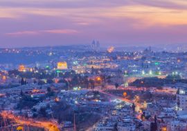 Lais Puzzle - Sonnenuntergang in der Jerusalemer Altstadt und Neustadt - 1.000 Teile