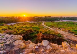 Lais Puzzle - Sonnenuntergang mit Blick auf antike Ruinen und Landschaft in Tel Lachish - 1.000 Teile