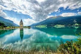 Lais Puzzle - Glockenturm des Reschensees (Resia) Südtirol Italien - 2.000 Teile