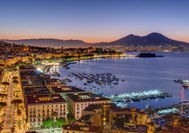 Lais Puzzle - Neapel und der Vesuv in Italien vor Sonnenaufgang - 1.000 Teile