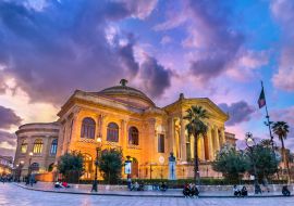 Lais Puzzle - Das Teatro Massimo Vittorio Emanuele, das größte Opernhaus in Italien. Palermo, Sizilien - 1.000 Teile