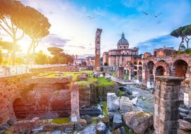Lais Puzzle - Forum Romanum oder Roman Forum Morgengrauen bunten Blick, ewige Stadt Rom spektakulären antiken Platz Blick - 1.000 Teile