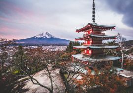 Lais Puzzle - Berg Fuji, Chureito-Pagode im Herbst - 1.000 Teile