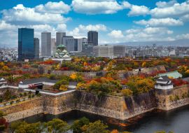 Lais Puzzle - Stadtbild von oben auf die Stadt Osaka und die Burg von Osaka - 1.000 Teile
